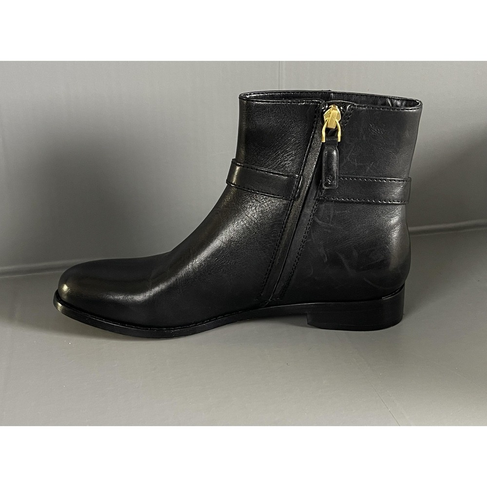 Lauren Ralph Lauren Boots Womens Size 6 Black Brooke Leather Ankle Booties - Picture 4 of 10
